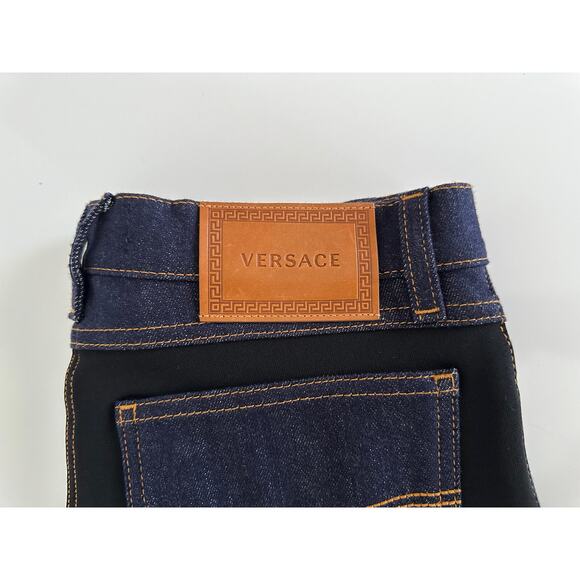 NWT $925 Versace Women's Denim Blue Jeans Size 27 US 1003998 Made in Italy - Picture 5 of 16